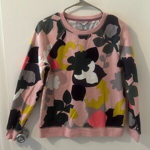 Boden printed cotton sweatshirt, Milkshake / Pressed Bloom color, size small